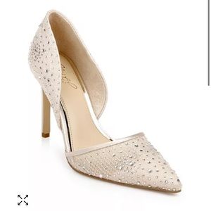 Jewels by Badgley Mischka. Worn once. Size 7